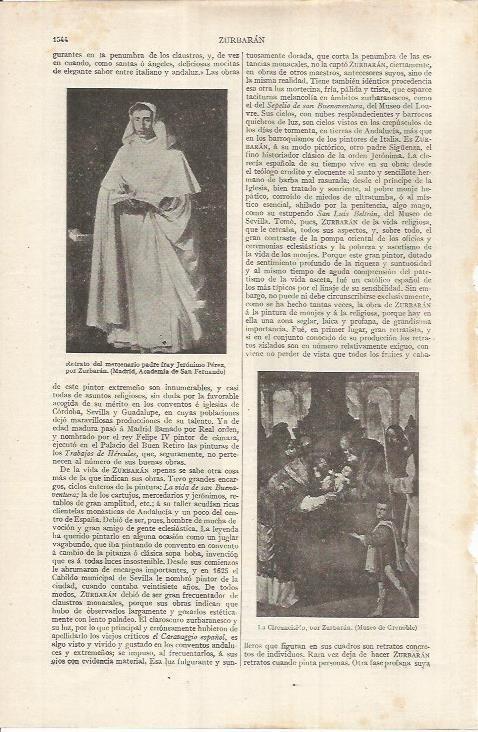 LAMINA ESPASA 37073: La circuncision y El padre fray Jeronimo Perez, por Zurbaran