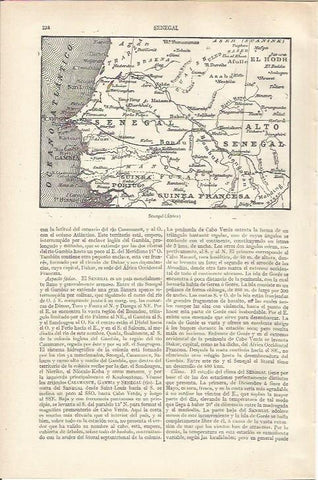 LAMINA ESPASA 37123: Mapa de Senegal