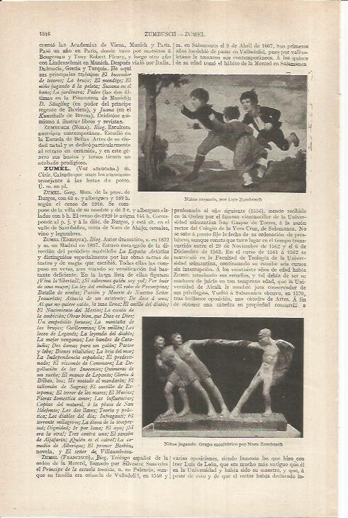 LAMINA ESPASA 37070: Niños jugando, por Zumbusch