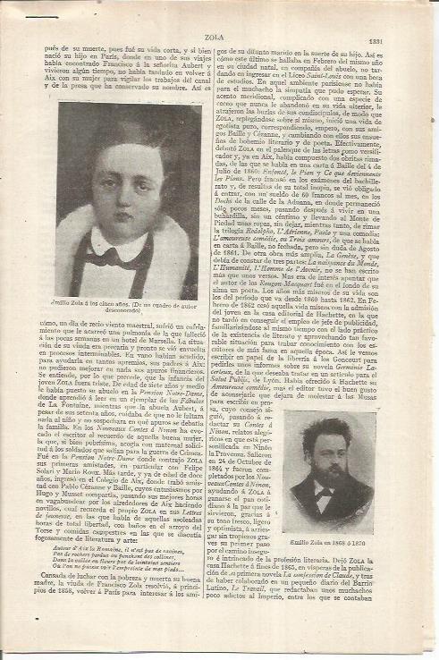 LAMINA ESPASA 37024: Emilio Zola
