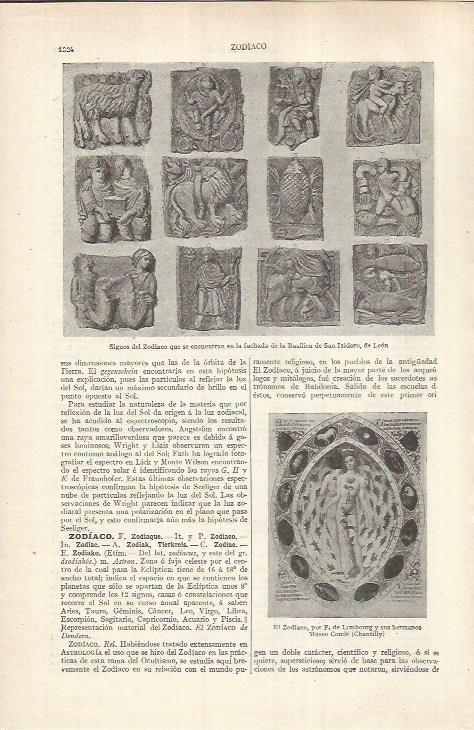 LAMINA ESPASA 37022: Signos del zodiaco en la Basilica de San Isidoro de Leon