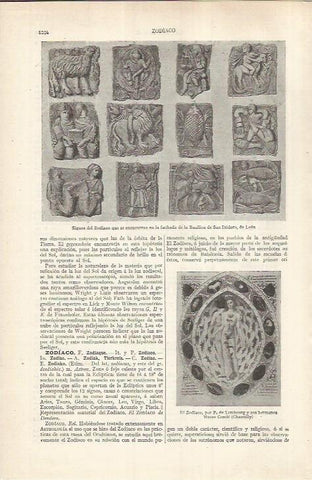 LAMINA ESPASA 37022: Signos del zodiaco en la Basilica de San Isidoro de Leon