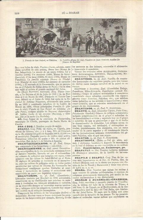 LAMINA ESPASA 37019: Posada de San Rafael y Familia gitana, por Aquiles Zo