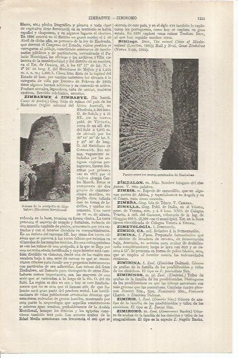 LAMINA ESPASA 37016: Ruinas de la acropolis de Zimbabwe