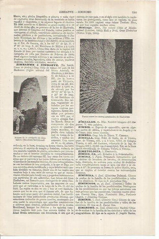LAMINA ESPASA 37016: Ruinas de la acropolis de Zimbabwe