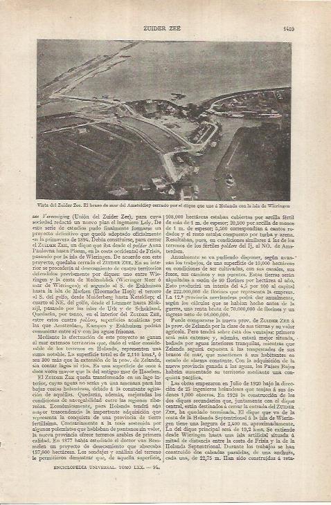 LAMINA ESPASA 37057: Vista del Zuider Zee