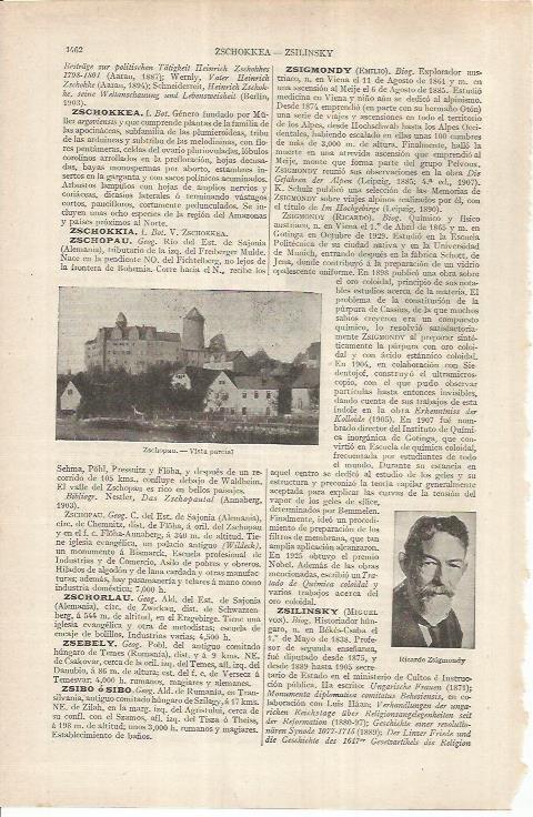 LAMINA ESPASA 37047: Vista de Zschopau, Alemania