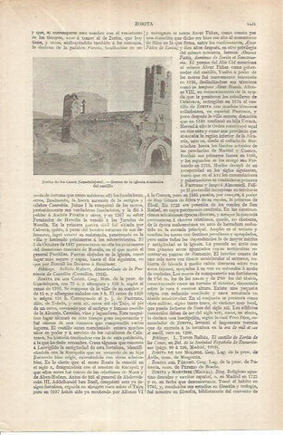 LAMINA ESPASA 37039: Restos de la iglesia del castillo de Zorita de los Canes, Guadalajara