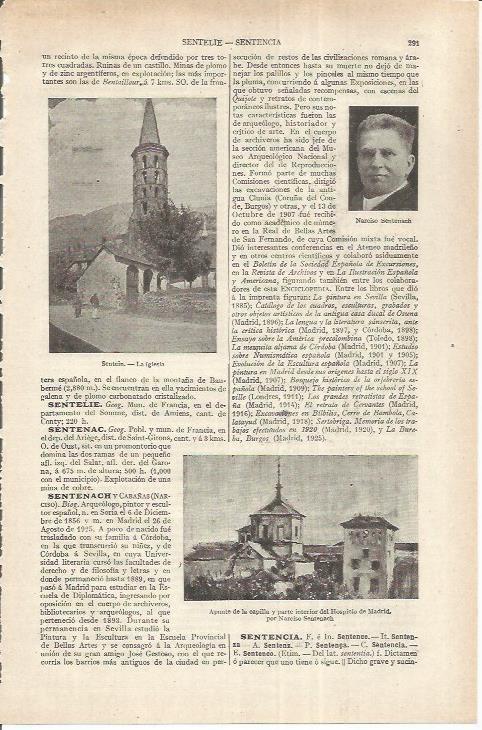 LAMINA ESPASA 37136: Iglesia de Sentein, Francia