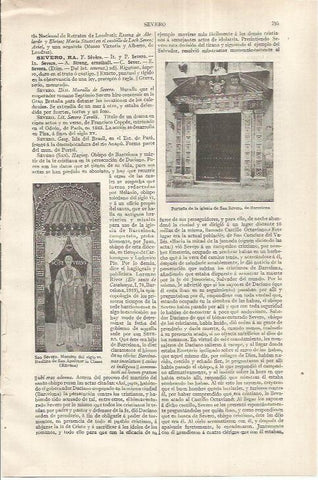 LAMINA ESPASA 37225: Iglesia de Sant Sever en Barcelona