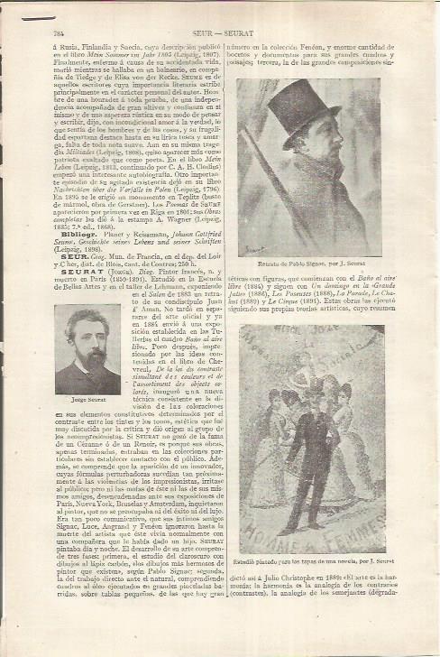 LAMINA ESPASA 37221: Retrato de Pablo Signac, por J. Seurat