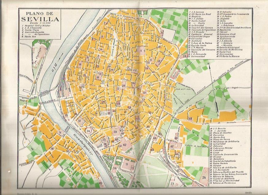 LAMINA ESPASA 37233: Plano de Sevilla