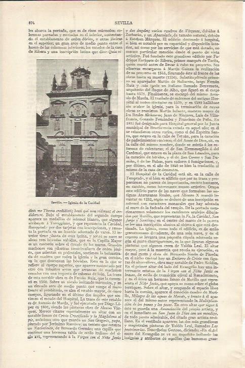 LAMINA ESPASA 37255: Iglesia de la Caridad en Sevilla
