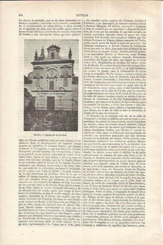 LAMINA ESPASA 37255: Iglesia de la Caridad en Sevilla