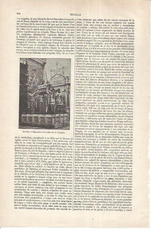 LAMINA ESPASA 37243: Mausoleo de Colon en la catedral de Sevilla