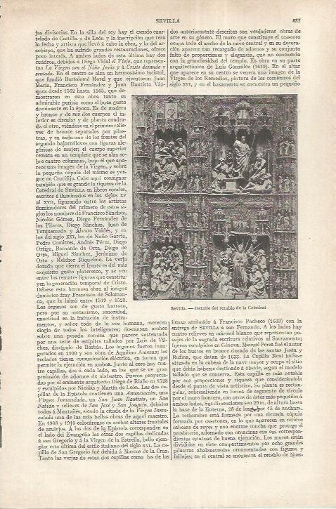 LAMINA ESPASA 37242: Retablo de la Catedral de Sevilla