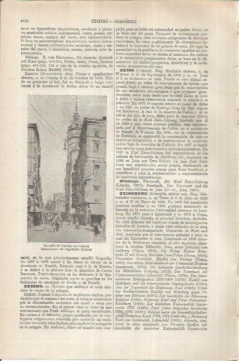 LAMINA ESPASA 37006: Calle de Nicolas en Leipzig, por Zeising