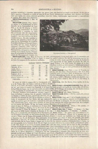 LAMINA ESPASA 37138: Vista de Senterada, Lleida