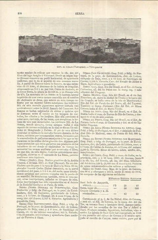 LAMINA ESPASA 37193: Vista de Serra d'Almors, Tarragona