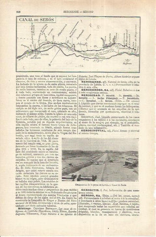 LAMINA ESPASA 37187: Mapa del Canal del Seros