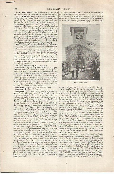 LAMINA ESPASA 37184: Iglesia de Serinya, Girona