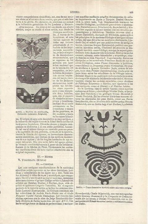 LAMINA ESPASA 37178: Motivos decorativos de Serbia