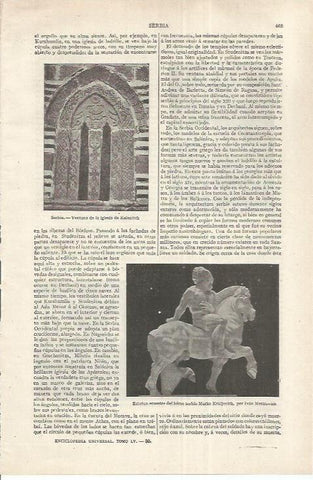 LAMINA ESPASA 37176: Ventana de la iglesia de Kalenitch, Serbia