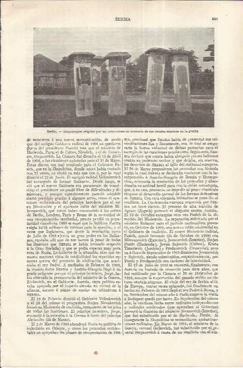 LAMINA ESPASA 37174: Monumento a los muertos, Serbia