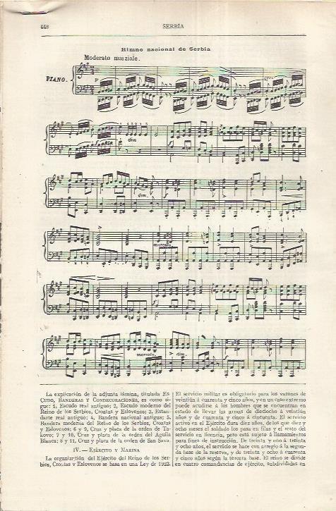 LAMINA ESPASA 37170: Himno nacional de Serbia