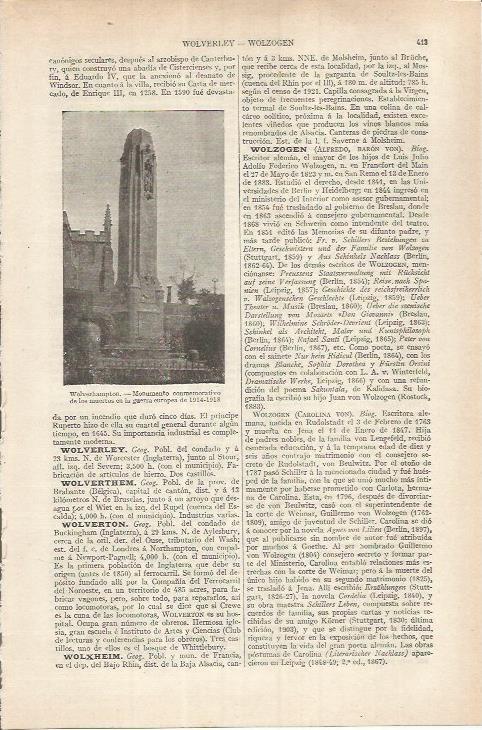 LAMINA ESPASA 36836: Monumento a los muertos en Wolverhampton, Inglaterra