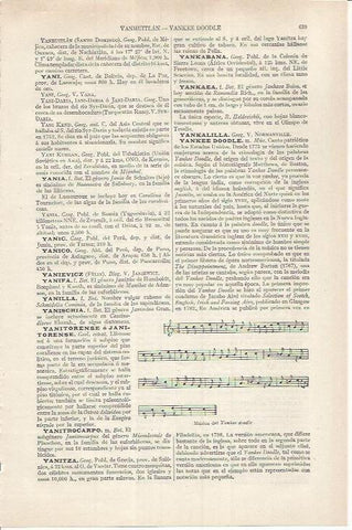 LAMINA ESPASA 36872: Partitura del Yankee doodle