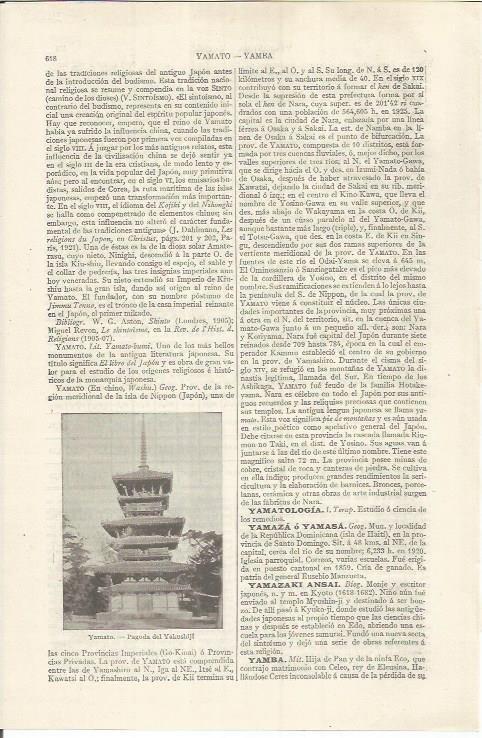 LAMINA ESPASA 36869: Pagoda en Yamato, Japon
