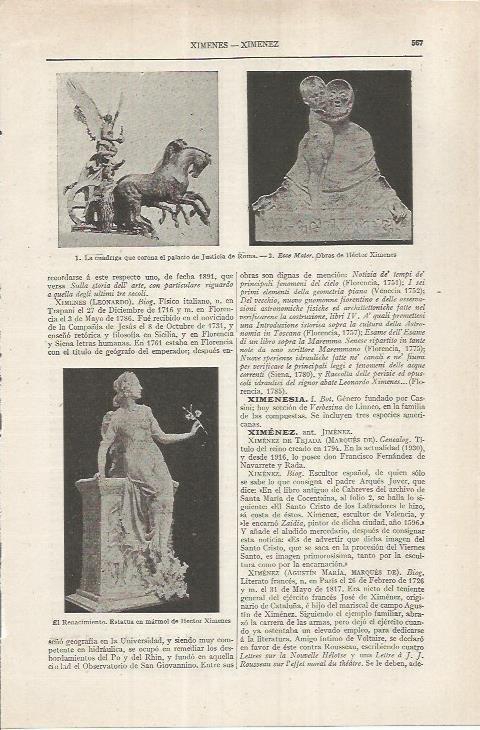 LAMINA ESPASA 36858: Esculturas de Hector Ximenes