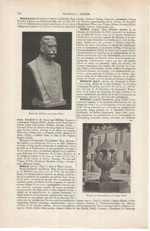 LAMINA ESPASA 36845: Busto de caballero, por Wrba
