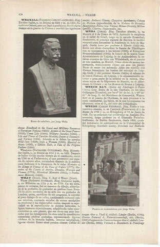 LAMINA ESPASA 36845: Busto de caballero, por Wrba