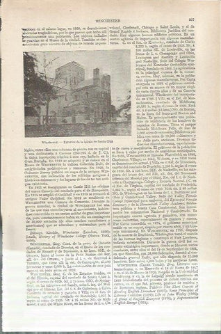 LAMINA ESPASA 36810: Iglesia de Santa Cruz en Winchester, Inglaterra