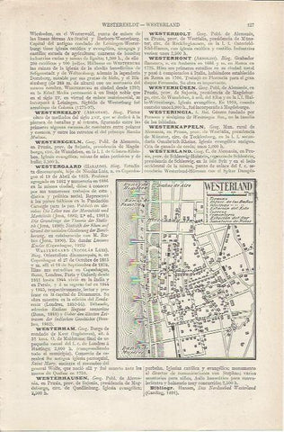 LAMINA ESPASA 36773: Plano de Westerland, Alemania