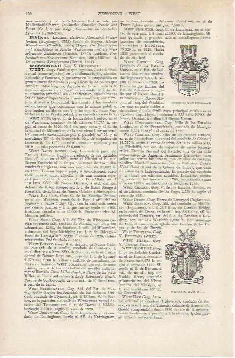 LAMINA ESPASA 36769: Escudo de West Bromwich y de West Ham