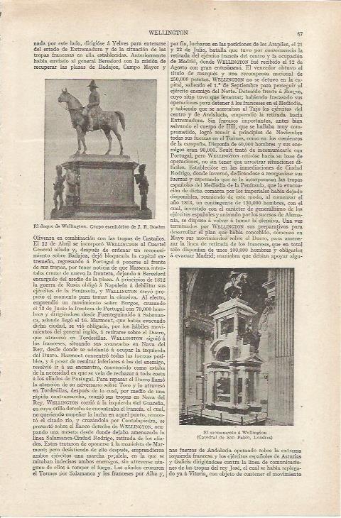 LAMINA ESPASA 36759: Monumento a Wellington en Londres