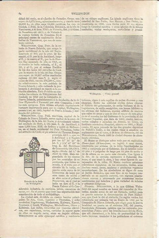 LAMINA ESPASA 36756: Vista de Wellington, Nueva Zelanda