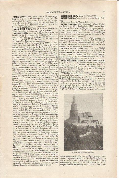 LAMINA ESPASA 36748: Castillo Osterburg en Weida, Alemania