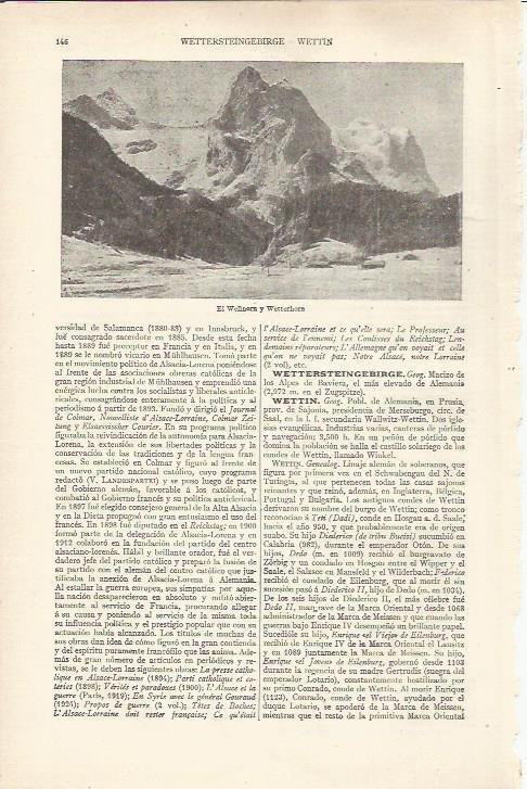 LAMINA ESPASA 36778: El Wellhorn y Wetterhorn