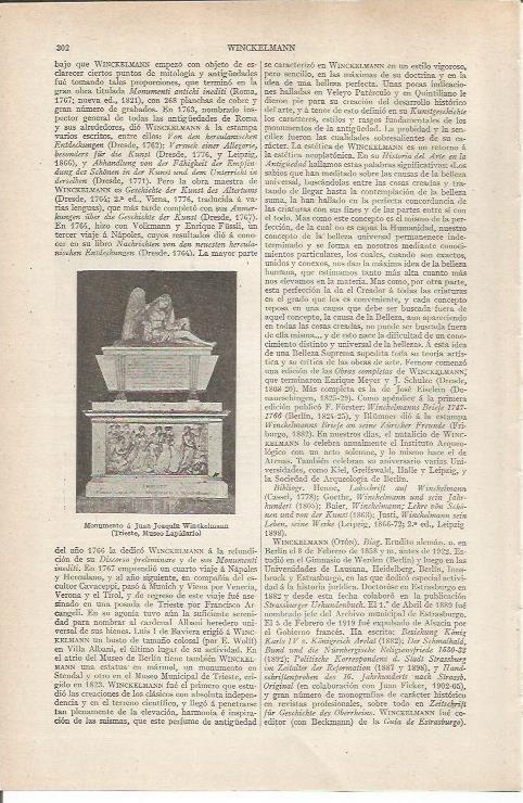 LAMINA ESPASA 36807: Monumento a Winckelmann en Trieste