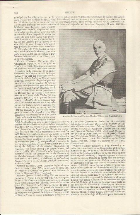 LAMINA ESPASA 36801: Retrato del mariscal Hughes Wilson, por A. Birley
