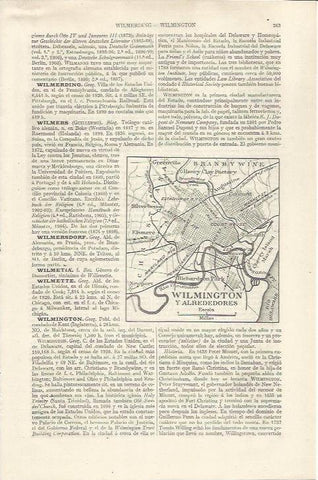 LAMINA ESPASA 36800: Mapa de Wilmington y alrededores
