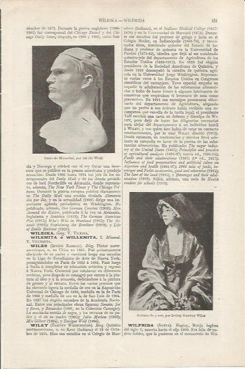 LAMINA ESPASA 36796: Busto de Mussolini, por A. Wildt