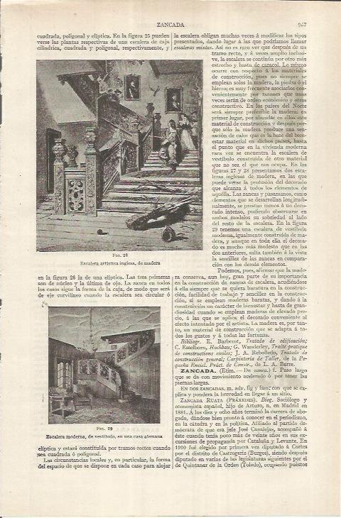 LAMINA ESPASA 36958: Escalera artistica de Inglaterra y Alemania