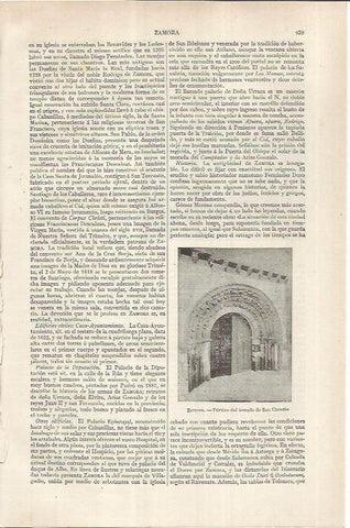 LAMINA ESPASA 36950: Portico del templo de San Claudio, Zamora