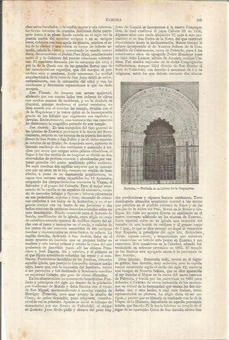 LAMINA ESPASA 36949: Portada de la iglesia de la Magdalena, Zamora