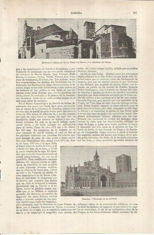 LAMINA ESPASA 36947: Santa Maria la Nueva y Santiago del Burgo en Zamora